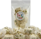 Soft White Nougat Candy, 2 Lb Individually Wrapped Pistachio Nougat, Divinity Candy - Nougat Candy with pistachios