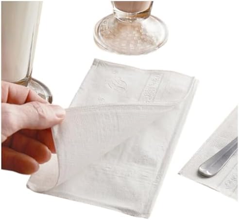 White Dinner Paper Napkins, 150 Count 2-Ply Disposable Tableware, 15 x 17 Inch Unfolded Rectangular Catering & Restaurant Party Supplies