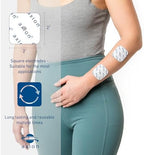 20 axion TENS Unit Electrode Pads 2x2'' - Replacement Pads with 3,75mm Snap Button | Compatible for Compex Muscle Stimulators | Reusable Self-Adhesive TENS/EMS Electrodes