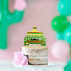 Cactus Cake Topper Mexico Fiesta Theme Birthday Party Decoration Supplies,Kids Boy Girl Party Decor Supplies