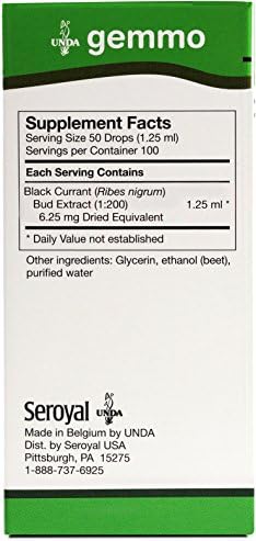 UNDA Gemmo Therapy Ribes Nigrum | Black Currant Bud Extract | 4.2 fl. oz.