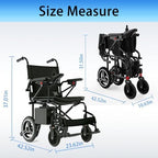 Electric Wheelchair for Adults,Elderly,Lightweight Foldable Wheelchair 15 Miles Long Travel Range,500W Motorized Wheelchair and Supports Up to 300 lbs,All-Terrain