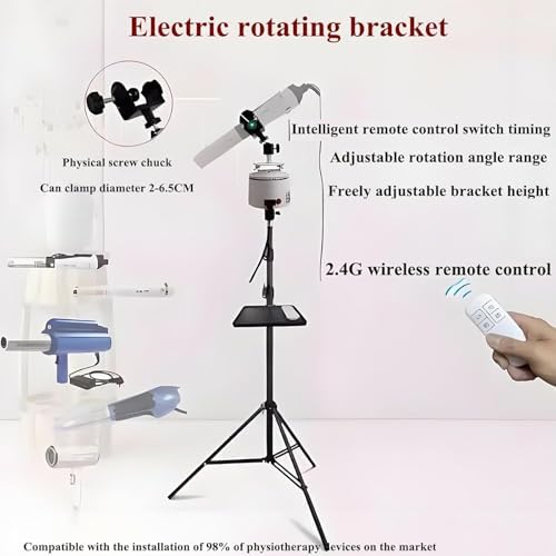 2.1M Terahertz Physiotherapy Instrument Stand, Electric Rotating Stable Tripod with Remote Control, Adjustable Rotation Angle of 0-360°, 30/60min Timing Function, for SPA, Home