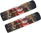 Snowman Wheelchair Arm Pads Adjustable Christmas Tree Wheelchair Armrest Pads Medical Accessory for Transportation Chairs, Scooters, Office Chairs, Mobility Aids