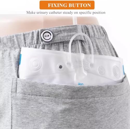 Incontinence Care Shorts, Fistula Catheter Underwear, Urine Drainage Bag Underwear, Pants for Nephrostomy, Suprapubic&Biliary Catheters,XL,Jasper