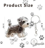 Pet Hair Keepsake Keychain Memorial Charm with Transparent Bottle for Collecting Dog Fur Portable