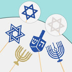 60 Pcs Hanukkah Cupcake Toppers Cake Decorations