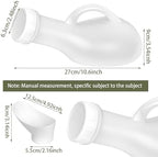 Leakproof Portable Urinal 1000ML Unisex Urinals Toilet Bottle Spill Proof with Screw Top Lid Female Urine Bottles for Car Travel Elderly