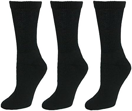 CTM Women's Diabetic Crew Socks (3 Pair Pack)