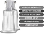 Blush Novelties Temptasia Nipple Pumping Cylinders - Set of 2-1 Inch Wide - Nterchange Compatible Replacement Upgrade for All Temptasia Nipple Pumps Sex Sexual Enhancing Toy for Women - Clear