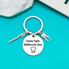 Xiahuyu Dentist Gifts for Women Men Dental Hygienist Gift Same Spit Different Day Keychain Dental Assistant Gifts Dental Student Gift Dentist Graduation Gifts Dentist Office Orthodontist Gifts