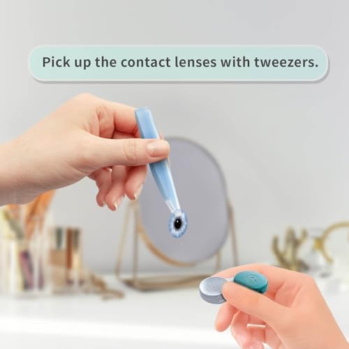5 Pack Contact Lens Remover Tool for Soft Contacts, Eye Contact Remover Tool & Applicator, Portable Contact Applicator Tool Set for Hard & Soft Lenses, Yellow Green Blue Pink White