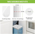 Teivio 7 Gallon 120 Counts Medium Garbage Bags 6 Gallon 7 Gallon Trash Bags, Waste Basket Liner, Bathroom Trash Can Bin Liners, Plastic Bags for home office kitchen, Clear
