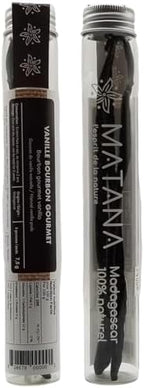 MATANA - Bourbon Gourmet Vanilla from Madagascar | 3 Madagascar Vanilla Pods | Premium Grade, Dark Brown | +18 cm