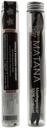 MATANA - Bourbon Gourmet Vanilla from Madagascar | 3 Madagascar Vanilla Pods | Premium Grade, Dark Brown | +18 cm