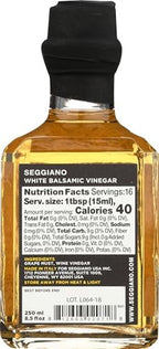 SEGGIANO White Balsamic Vinegar, 8.4 FZ