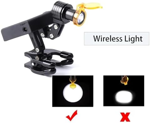 Lightweight Dental Headlight Portable Medical Spotlight with Optical Filter for Binocular Loupes Lab Magnifier Eyeglass Frame 5W Wireless