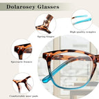 Reading Glasses For Women,Blue Light Blocking Fashion Pattern Print Spring Hinge Computer Readers,Cheaters