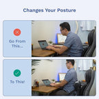 Doctor-Developed Adjustable Back Seat Cushion for Chairs, Couch, Driving - Lumbar Support Pillow for Office, Recliner - Ergonomic Pressure Relief and Enhanced Blood Flow