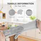 Dishwashing Sponge Gloves for Kitchen, Dishwashing Gloves Reusable Rubber Cleaning Gloves, Silicone Dishwashing Gloves Scrubber Glove, Washing Gloves for Housework, Car, Bathroom, Clothes, Pet (Gray)
