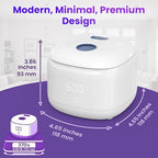 Ultrasonic Retainer Cleaner – 49kHz Denture Cleaner for Mouth Guards, Retainers, Aligners, Jewelry – 220ml Stainless Steel Tank Ultra Sonic Cleaning Machine – White