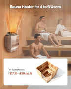 VEVOR Sauna Heater, 9KW 240V Electric Sauna Stove, Dry Steam Bath Saunas Stove with Pre-Drilled Bracket, Fit 317.8 to 459 CU.FT Saunas Rooms, Steam Bath Stoves for Home, Commercial, Leisure Venues