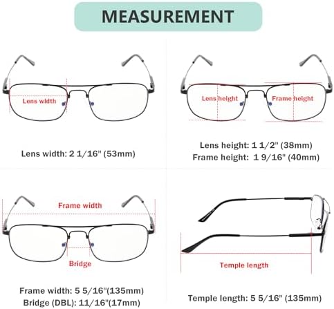 Eyekepper 3 Levels Vision Multifocus Reading Glasses UV Protection Progressive Readers Men Women Bendable Memory Frame