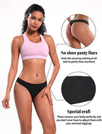 BUBBLELIME XS-XXL Sport Thong Panties Women Low Rise Sexy G-String No Show Bonded Breathable Underwear (6 Pack&3 Pack&1 Pack)