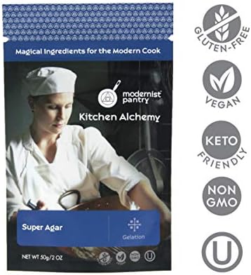 Pure Super Agar Powder - High Gel Strength Gracilaria Algae ⊘ Non-GMO Vegan OU Kosher Certified 50g/2oz