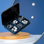 Daily Pill Organizer, Pill Box for Purse - Dtouayz Travel Pill Case, Vitamin Supplement and Medication Dispenser Waterproof 6 Compartment Medicine Holder, Weekly (Six days) Large Pill Container, Black