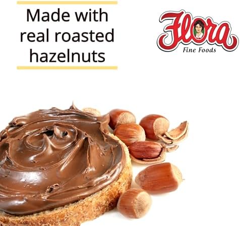 Flora Fine Foods Chocolate & Hazelnut Crunchy Spread | Imported from Italy | 7.76 oz jar | Spreadable Chocolate Sweet Butter (Single Jar)