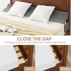 EUHAMS Queen Size Bed Wedge Pillow for Headboard Bed Gap Filller/Mattress Gap Filler (0-7") - Wedge Pillow Headboard Triangle Foam Pillows Wedges Between Headboards Mattress (Grey,60"x10"x6")