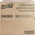 Genuine Joe-GJO24080 2-Ply Household Roll Paper Towels (Pack of 30) - WHITE