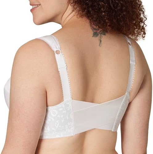 Playtex Women's 18 Hour Front-Close Wireless Bra, 4-Way TruSUPPORT Bra with Flex Back