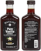Watkins Pure Vanilla Extract, Non-GMO, Kosher, 8 oz Bottle, 1-Pack