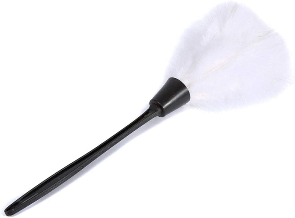1pc Fashion Turkey Feather Duster with Black Reusable Plastic Handle Cleaning Tool white 35cm Fashion design