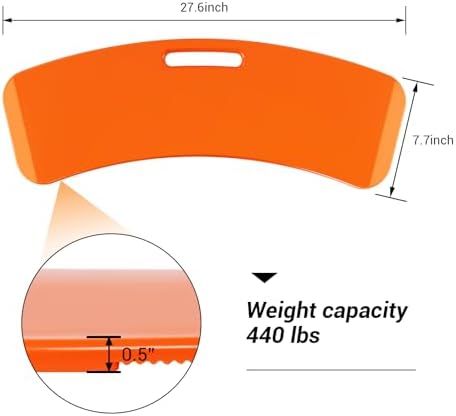 LOSCHEN Upgrade Short Version 27-inch Transfer Board with Tubular Slide Sheet(16"x24"),Transfer from Wheelchair to Bed, Toilet, Tub, Car, Slide Assist Device for Transferring, Weight Capacity 440 lbs