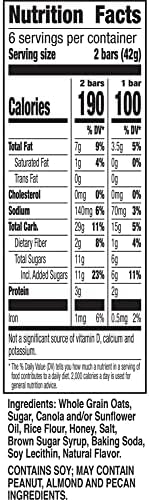 Nature Valley Crunchy Granola Bars, Oats 'n Honey, 12 Ct, 8.94 oz (6 Pouches)