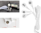 Button Electrode Wire Cable, DC 3.5mm Button Electrode Wire Cable Compatible Wires for Digital TENS Massage Machine,Button Type Electrode 2.5mm Plug Wires Cable 1 to 4 (10)