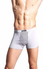 POCHY 6 Pack Magnetic Therapy Underwear for Men Cotton Boxer Briefs Enlargement Health Care Trunks Soft Inner Pants (Color : Gray, Size : 3X-Large)