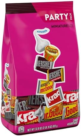 HERSHEY'S and REESE'S Miniatures Assorted Chocolate Candy Party Pack, 32.9 oz