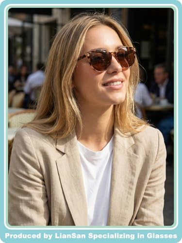 LianSan Reading Sunglasses for Women with UV400 Protection Lenses,Large Frame Reader Sunglasses Womens with Spring Hinge(Tortoise S,2.5x)