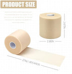 Pre-wrap Athletic Tape,2.75 Inches X 30 Yards Roll Pre wrap Headbands for Hair Soccer,Foam Underwrap Sports Wrap for Ankles Wrists Hands Knees Elbows (Beige)