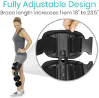 Vive ROM Knee Brace - Hinged Immobilizer for ACL, MCL and PCL Injury - Orthosis Stabilizer for Women and Men - Adjustable Recovery Support for Orthopedic Rehab, Post Op, Meniscus Tear, Right, Left Leg