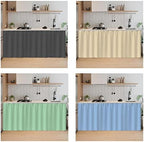 SK Studio Short Curtains for Kitchen, Privacy Cabinet Curtain Dust-Proof Window Shades Doorway Curtain for Closet Storage Room Black, 51.1" W x 27.6" H