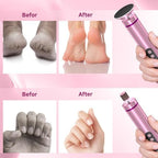 Electric Foot Nail File Cordless, 2 in 1 Wireless Dermave Electric Foot Callus Remover, Adjustable 9 Speed Rechargeable Pedicure Foot Filer Tool w/Sandpaper Discs & Nail Drill Bits,Digital Display