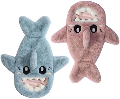 Hot Water Bottle Animal Cute Hot Water Bottle Hot Water Bag Hand Warmer Hot Water Bottle with Washable Plush Cover 1L Cute Shark Hot Water Bag Explosion and Leak Proof Cosy Soft Warm Water Bag with B
