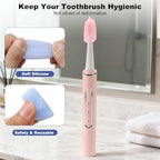 6 Pack Silicone Toothbrush Covers, Travel Toothbrush Head Caps for Manual and Electric Toothbrushes, Breathable Hygienic Toothbrush Protector to Keep Toothbrush Fresh and Clean