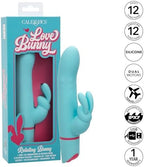 CalExotics Love Bunny Rotating Bunny Waterproof Silicone Rechargeable Beads Rabbit Vibrator Blue - SE-0619-55-3