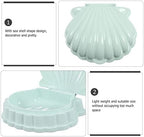 2Pcs Sea Shell Shape Soap Trays Plastic Soap Dishes for Bar Ideal Containers for Bathroom and Kitchen Decorative and Functional Holders